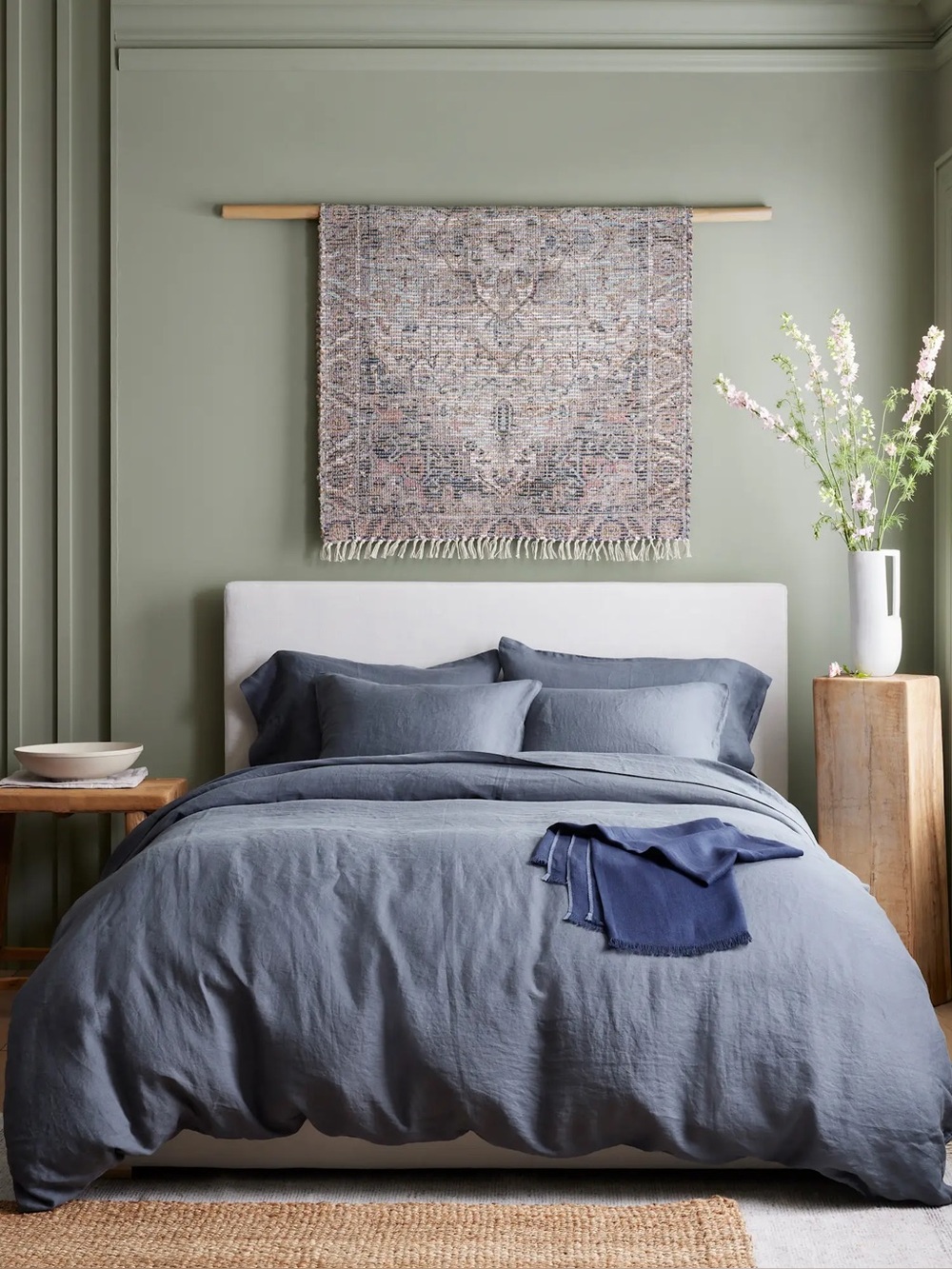 NWOT Quince European Linen Duvet Cover Set In Nightfall - Full/Queen With Shams - Picture 3 of 9
